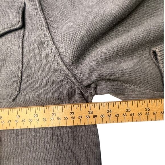 Haggar Gray Mock Neck Button Sweater XL Men’s Rib Knit Long Sleeve Pullover - Picture 8 of 16